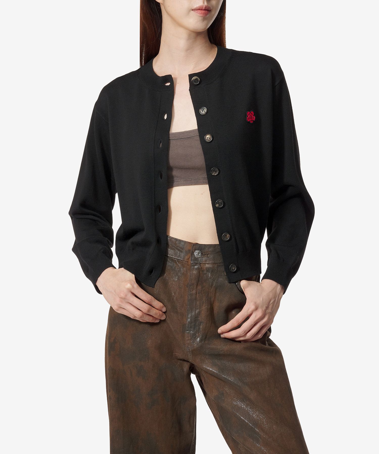 MUSINSA | KENZO RWS Bokeh Crest Cardigan - Black