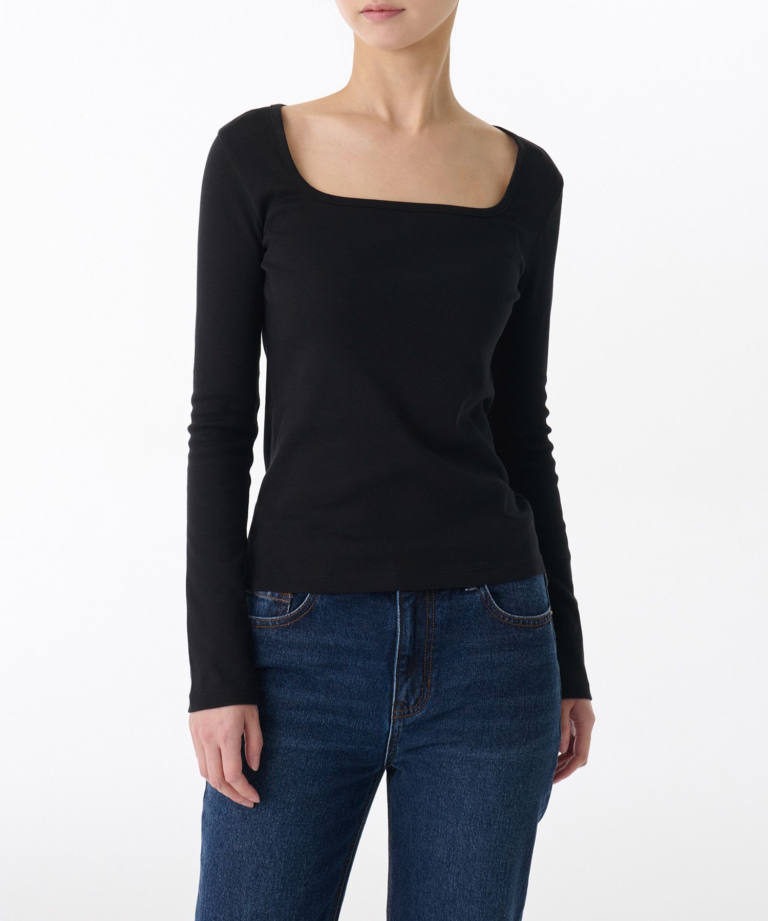 Anna Double Long Coat BLACK source detail 76