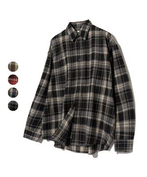 87-STAN081 원포켓 빈티지 오버핏 긴팔 체크 셔츠
