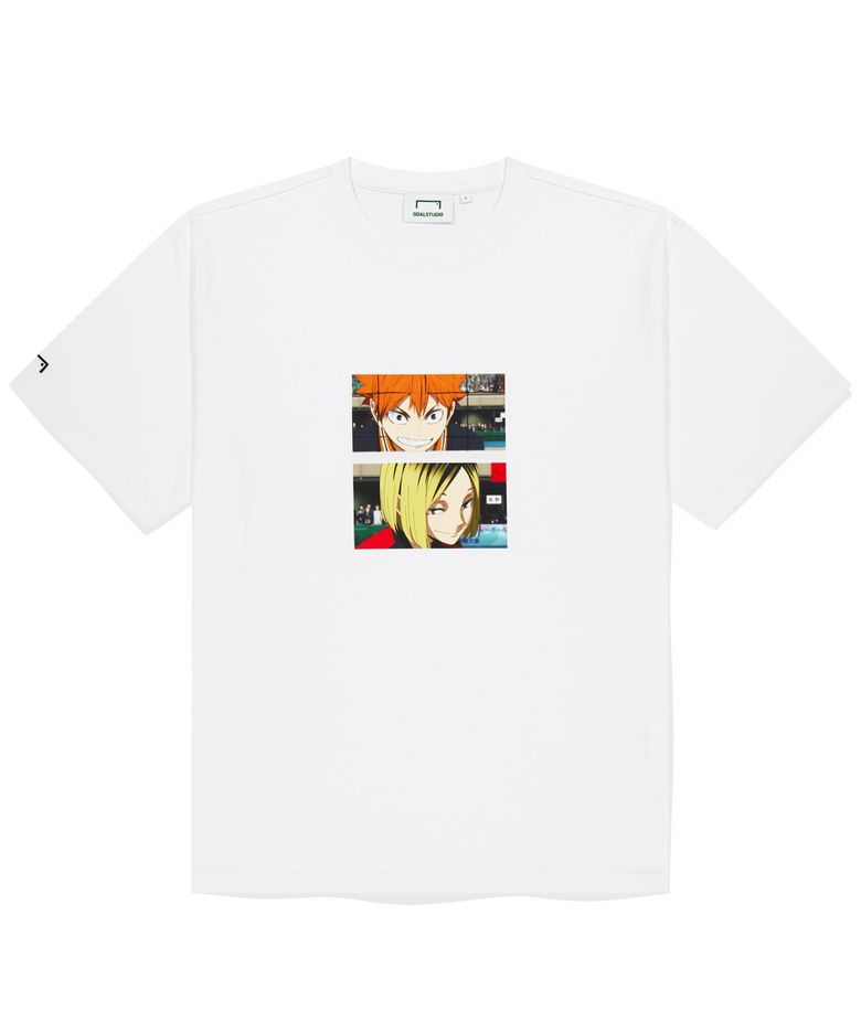 [하이큐]HAIKYUU!! TEE SHIRT-HINATA&KENMA-WHITE