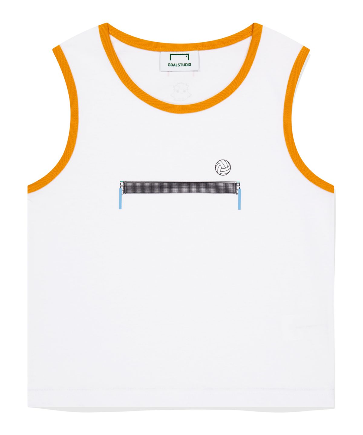 골스튜디오(GOALSTUDIO) [하이큐]HAIKYUU!! SLEEVELESS-NET&BALL-WHITE/ORANGE(여성용)