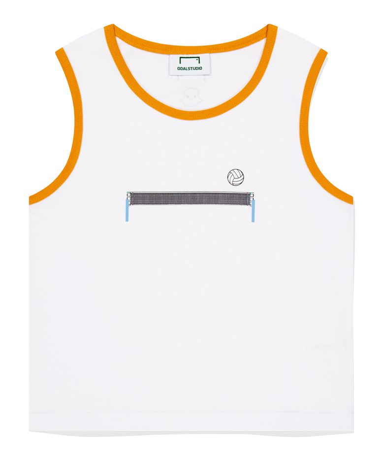 [하이큐]HAIKYUU!! SLEEVELESS-NET&BALL-WHITE/ORANGE(여성용)