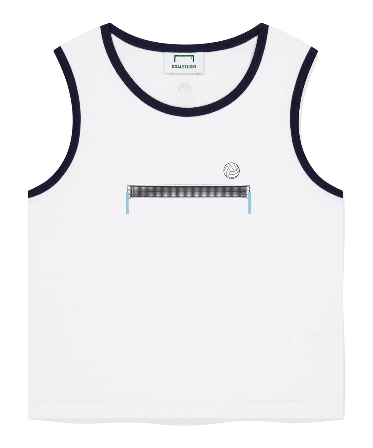 골스튜디오(GOALSTUDIO) [하이큐]HAIKYUU!! SLEEVELESS-NET&BALL-WHITE/NAVY(여성용)