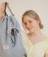 Gym sack string bag _Twilight denim