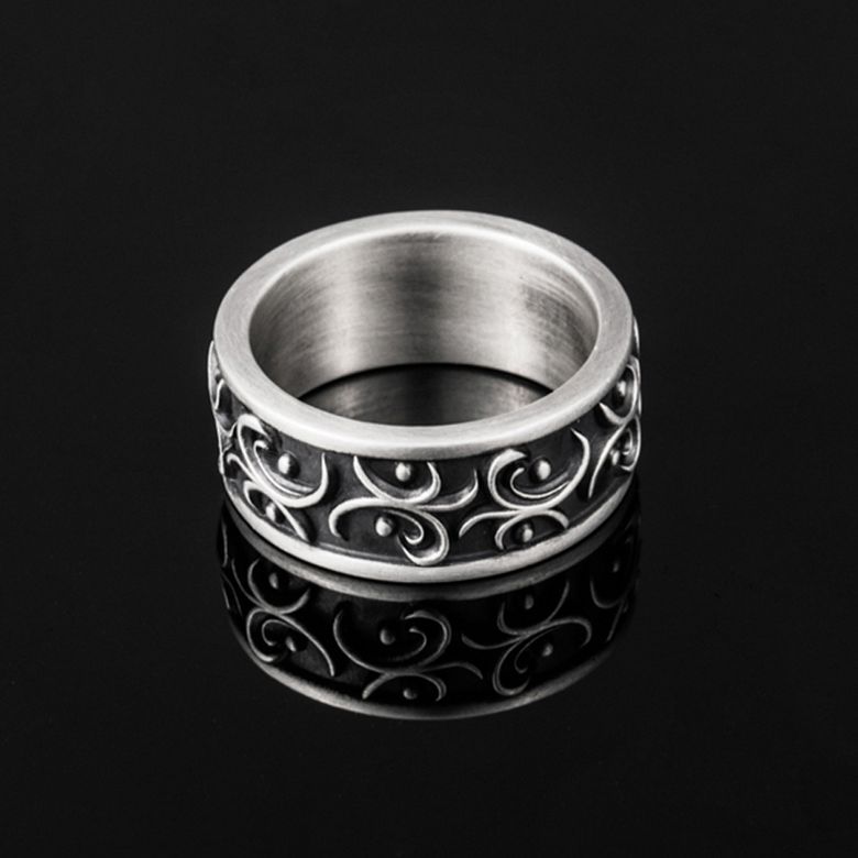 Attreve_foliage scrolls_R_1051 [handmade][Silver925]