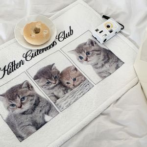 키튼 클럽 고양이 캐릭터 프린팅 발매트