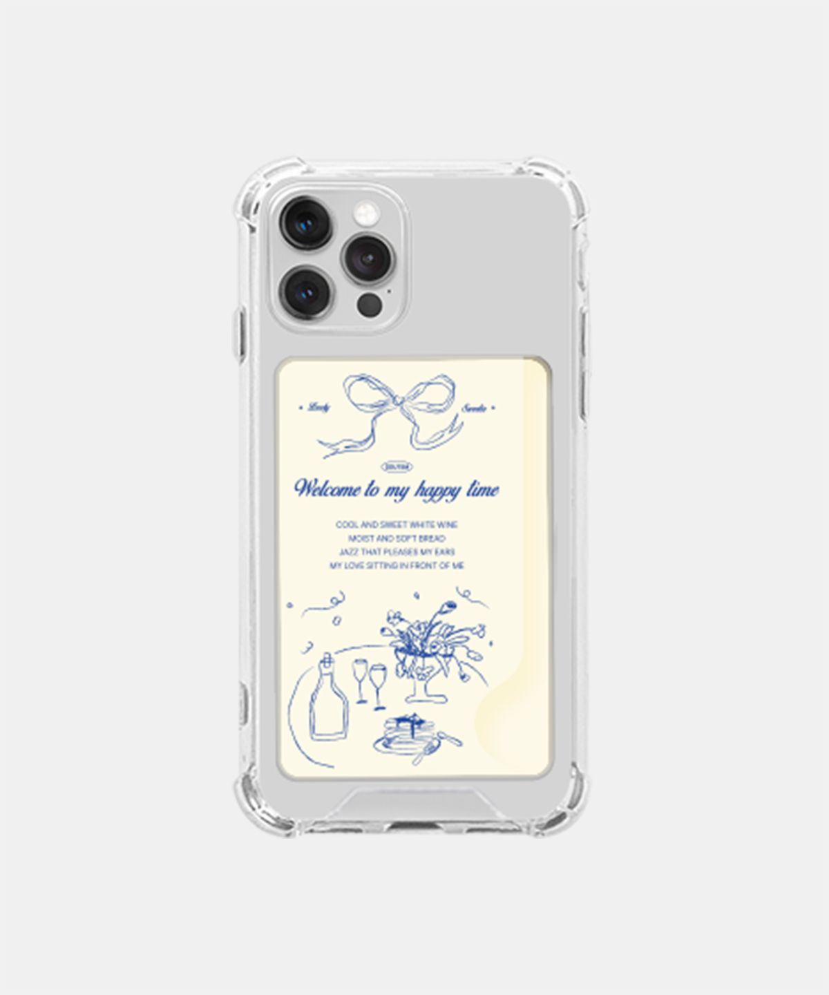 소유템(SOUTEM) Bonheur Card Phone Case_Clear