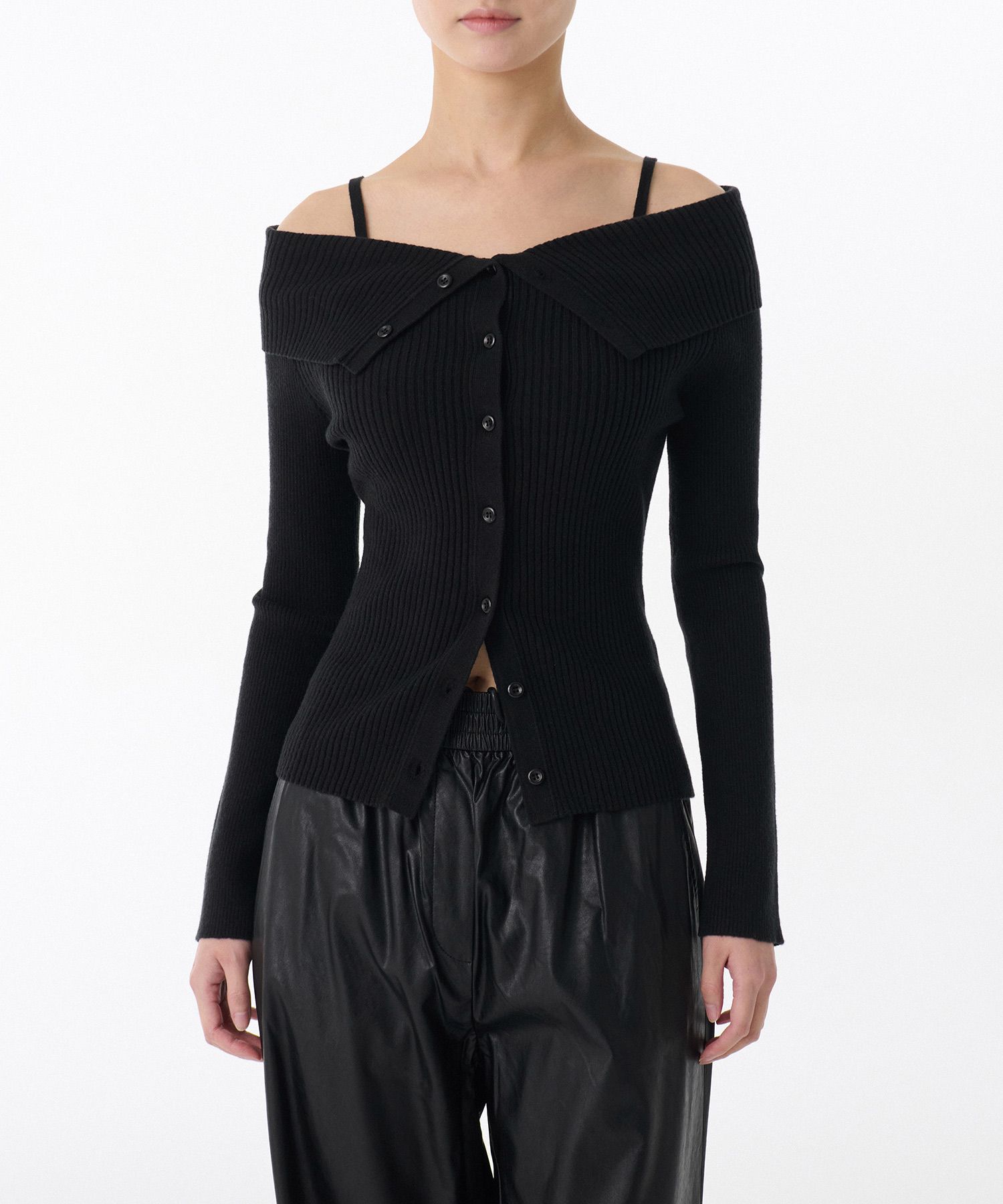 MUSINSA公式 | MUSINSA STANDARD WOMAN Women's Ribbed Turn Down Off