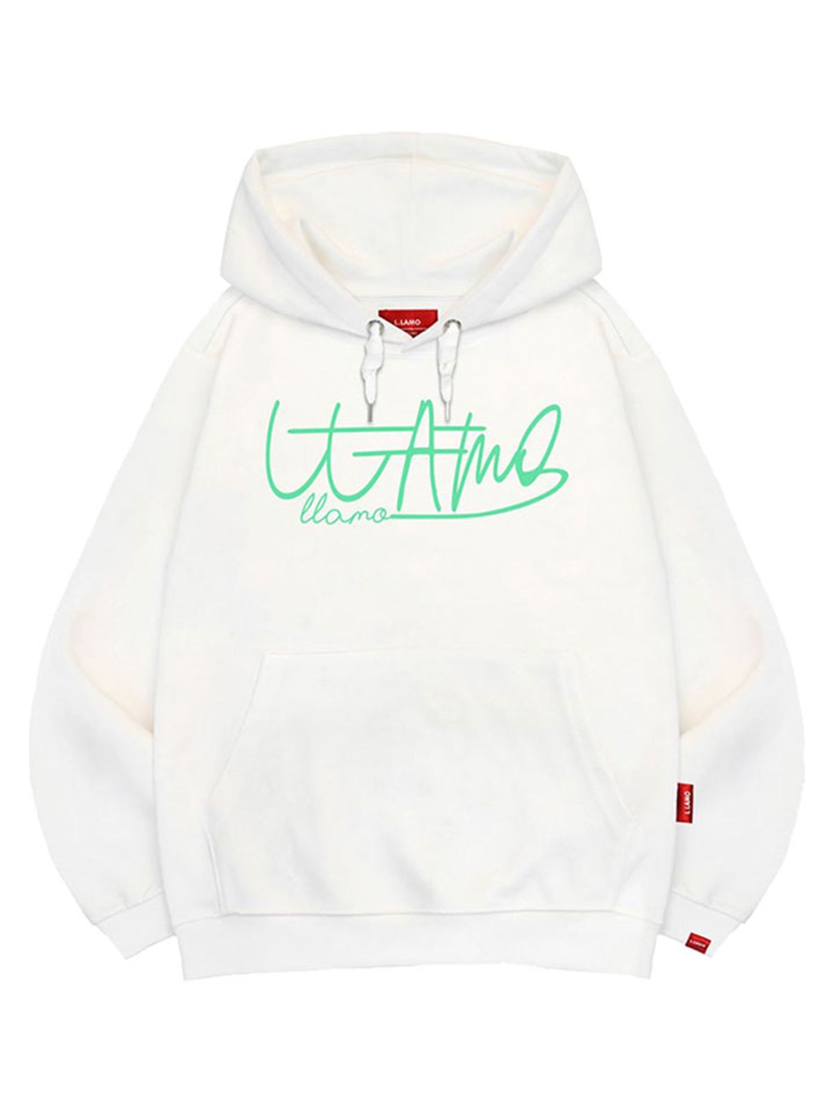 엘라모(LLAMO) 네온로고 후드티 남녀공용 빅사이즈 M~4XL