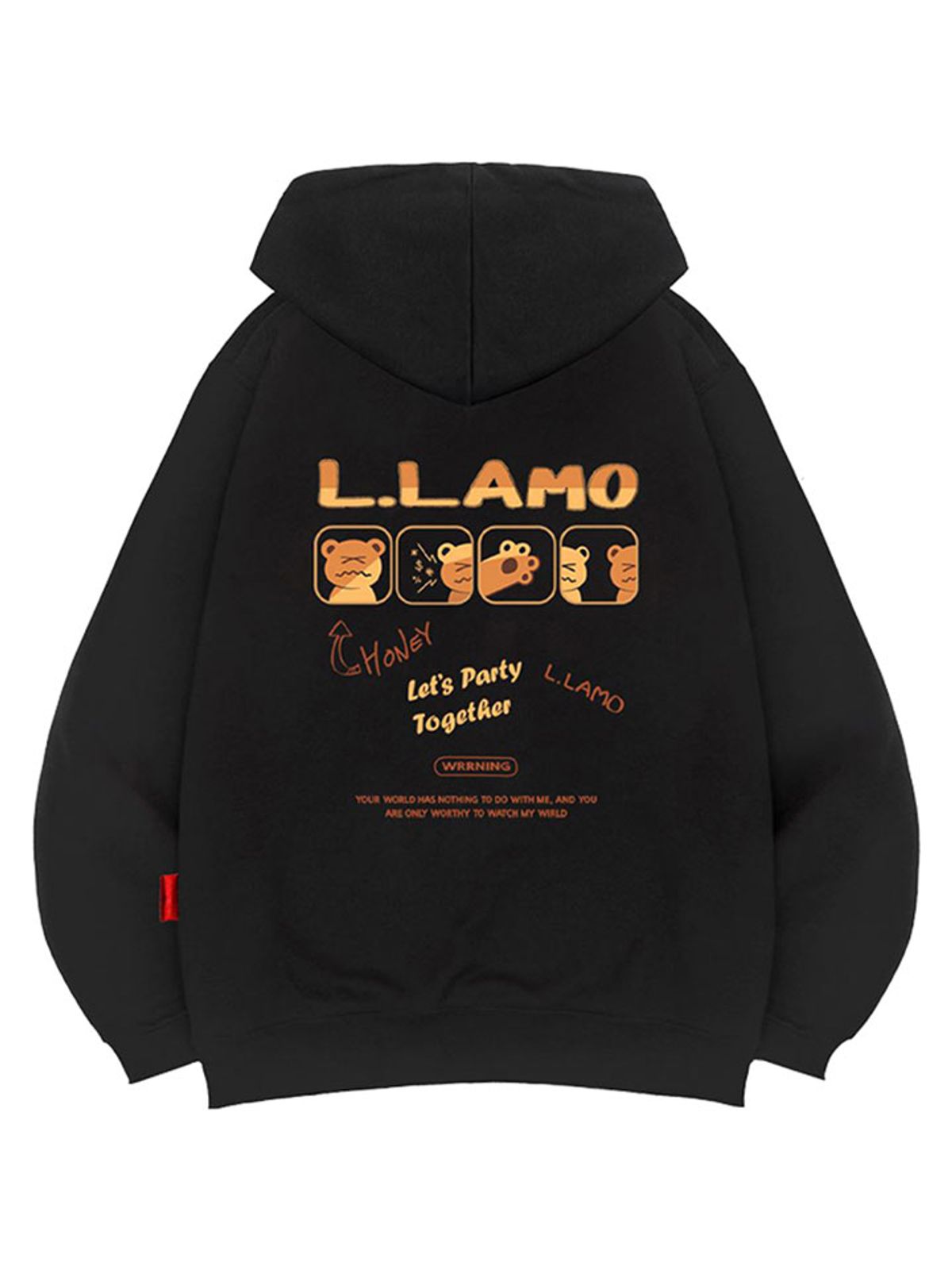 엘라모(LLAMO) 렛츠파티 후드티 남녀공용 빅사이즈 M~4XL