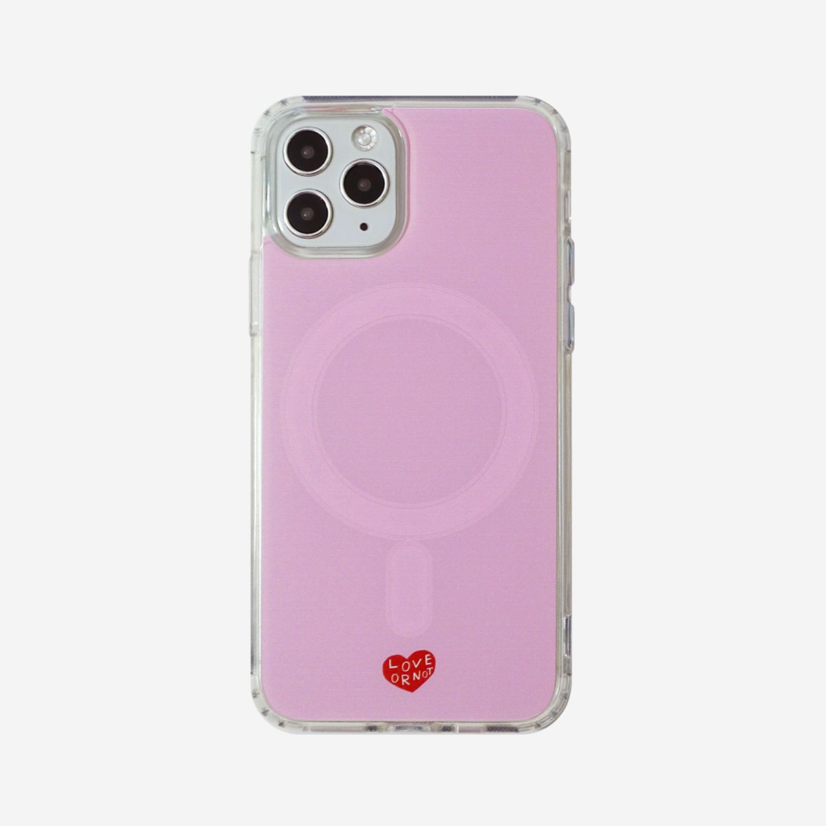 러브오낫(LOVE OR NOT) 맥세이프_Pink Jell-Hard Magsafe Phonecase