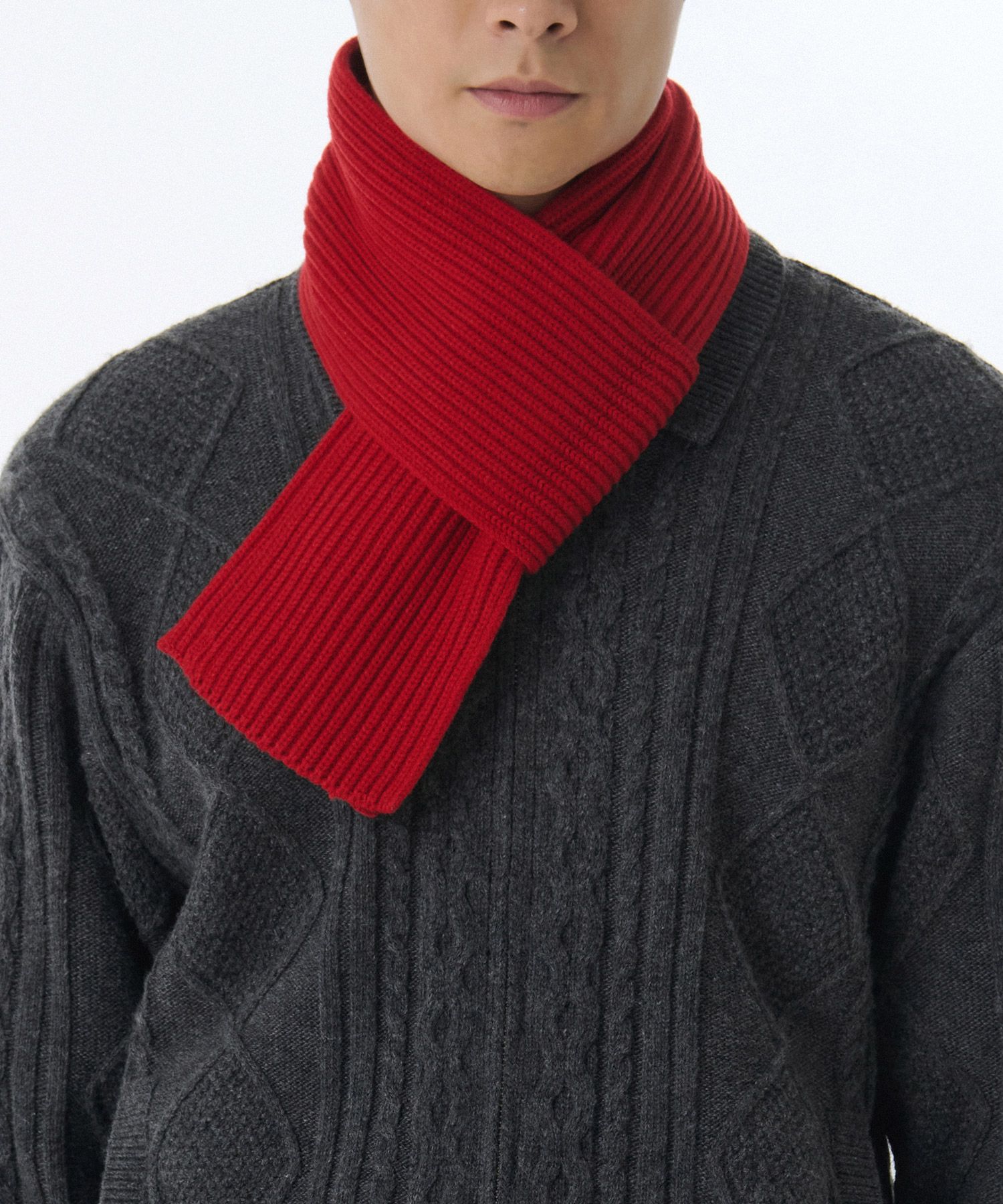 kubosanmade　レッドマフラー　新品未使用 F-3338 アクリルミンク仕上げマフラー2020／ACRYLIC MINKY SCARF