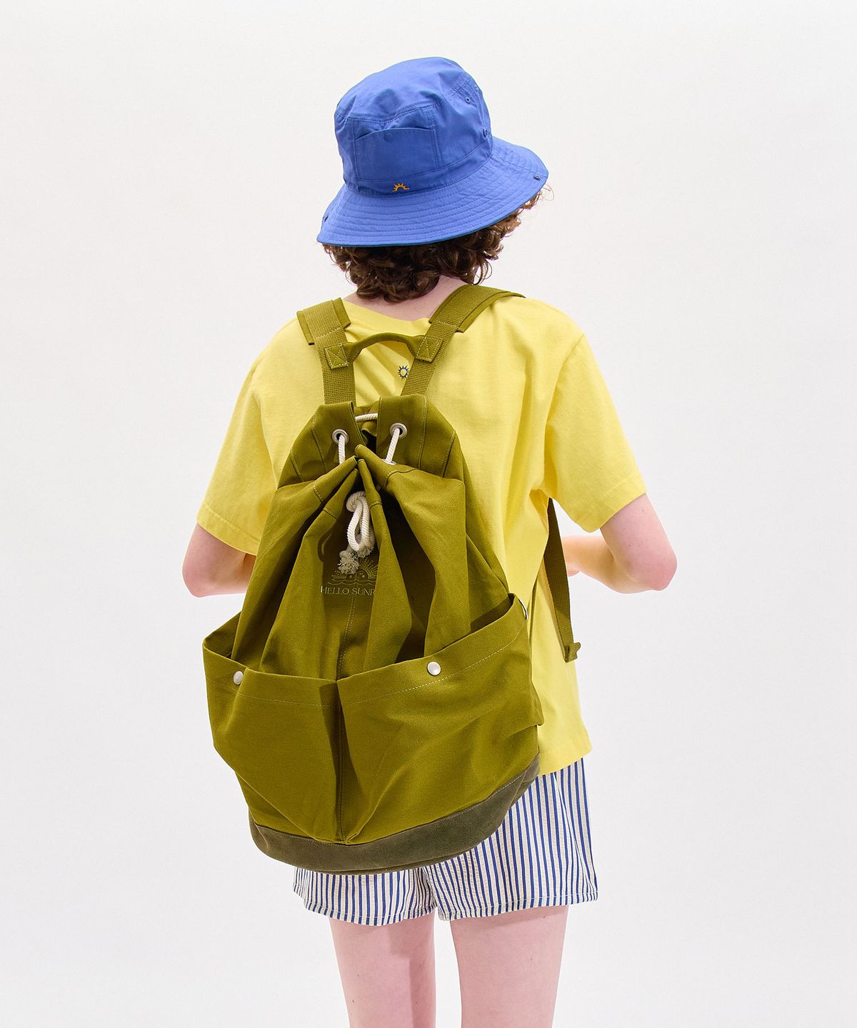 헬로 선라이즈(HELLO SUNRISE) HS Canvas Duffle Backpack_Olive Green & Khaki