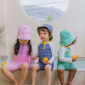 체크 남여 아동 상하복 래쉬가드 800517