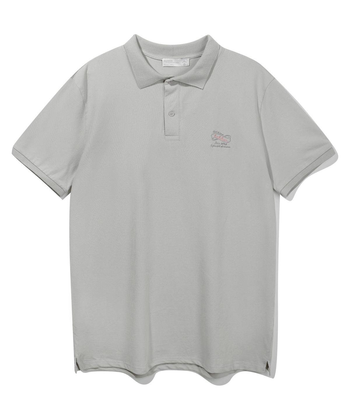 바켄(BAKKEN) Classic Logo 코튼 피케 카라 티셔츠 BK8916_라이트그레이