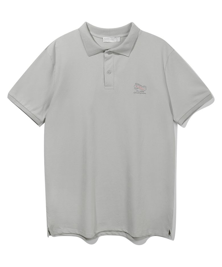 Classic Logo 코튼 피케 카라 티셔츠 BK8916_라이트그레이