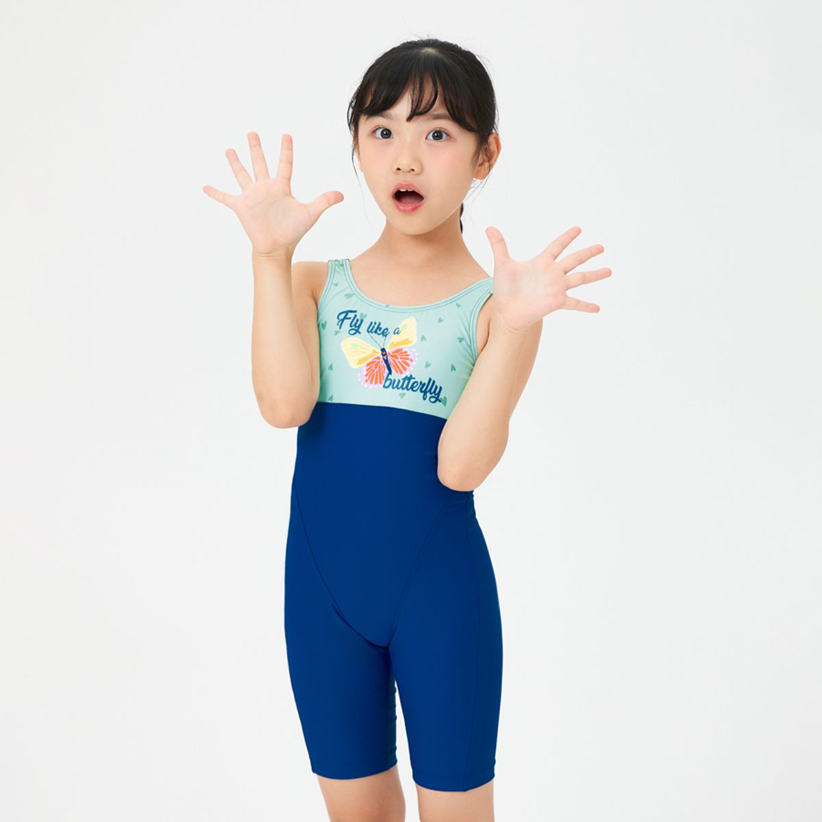 아레나 키즈(ARENA KIDS) 버터플라이 아동 4부 반신 레이서백 A4BG1GL04DBL