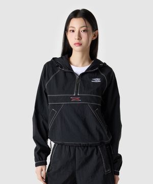 크리스피 타슬란 긴팔 후드 아노락 블랙(UQ323CWT91)