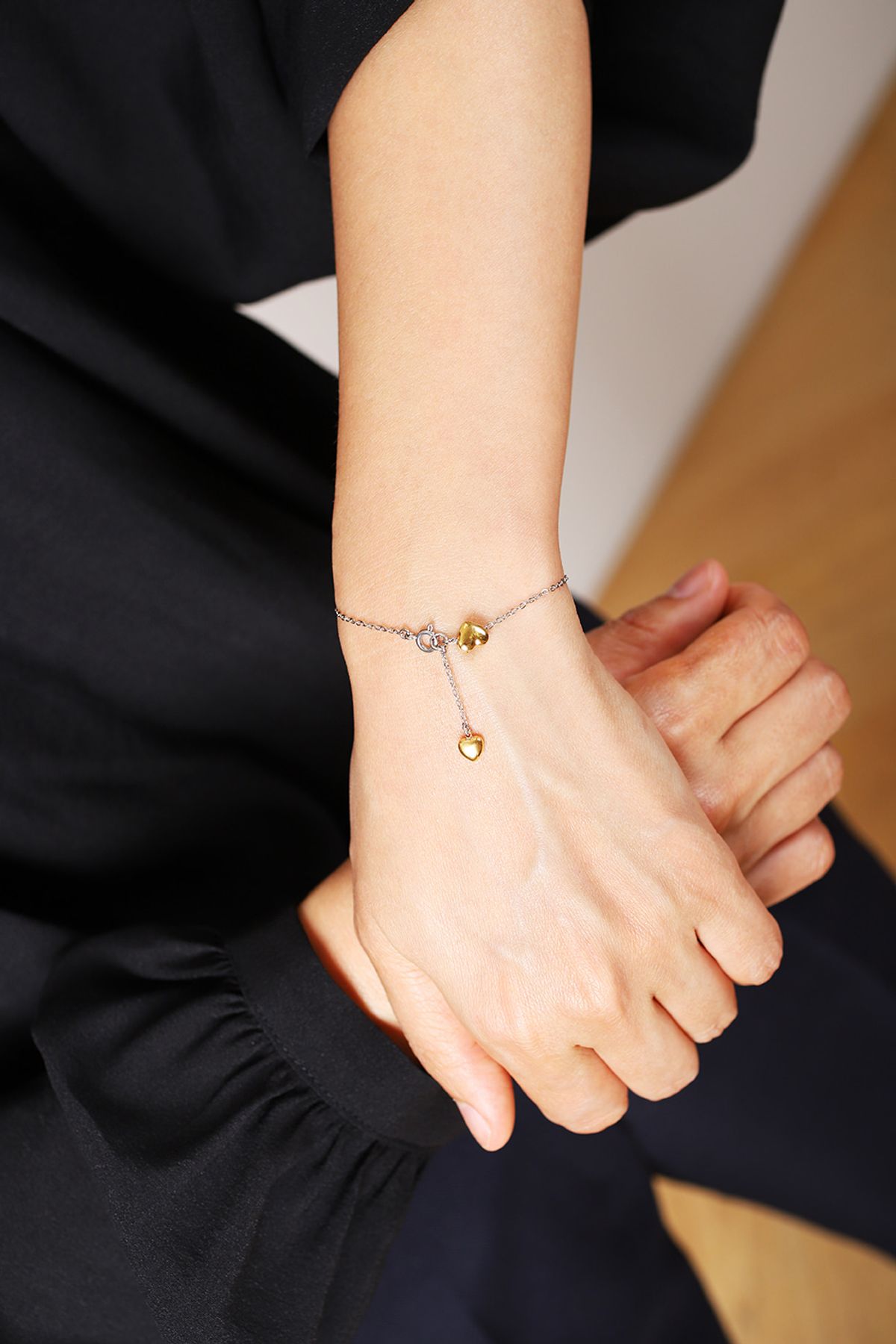 모드곤(MODGONE) 더블 하트 팔찌 Double LOVE Bracelet