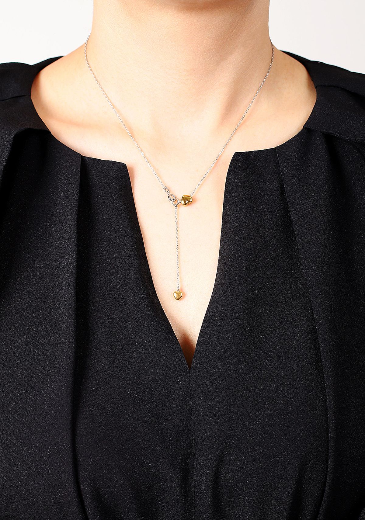 모드곤(MODGONE) 더블 하트 목걸이 Double LOVE Necklace