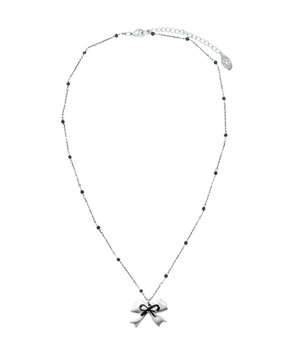 랜덤오프(RANDOMOFF) Wendy double ribbon Necklace