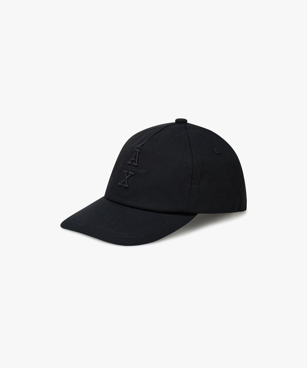 아르마니 익스체인지(ARMANI EXCHANGE) 남성 엠브로이더리 로고 베이스볼 캡_블랙 A414372006