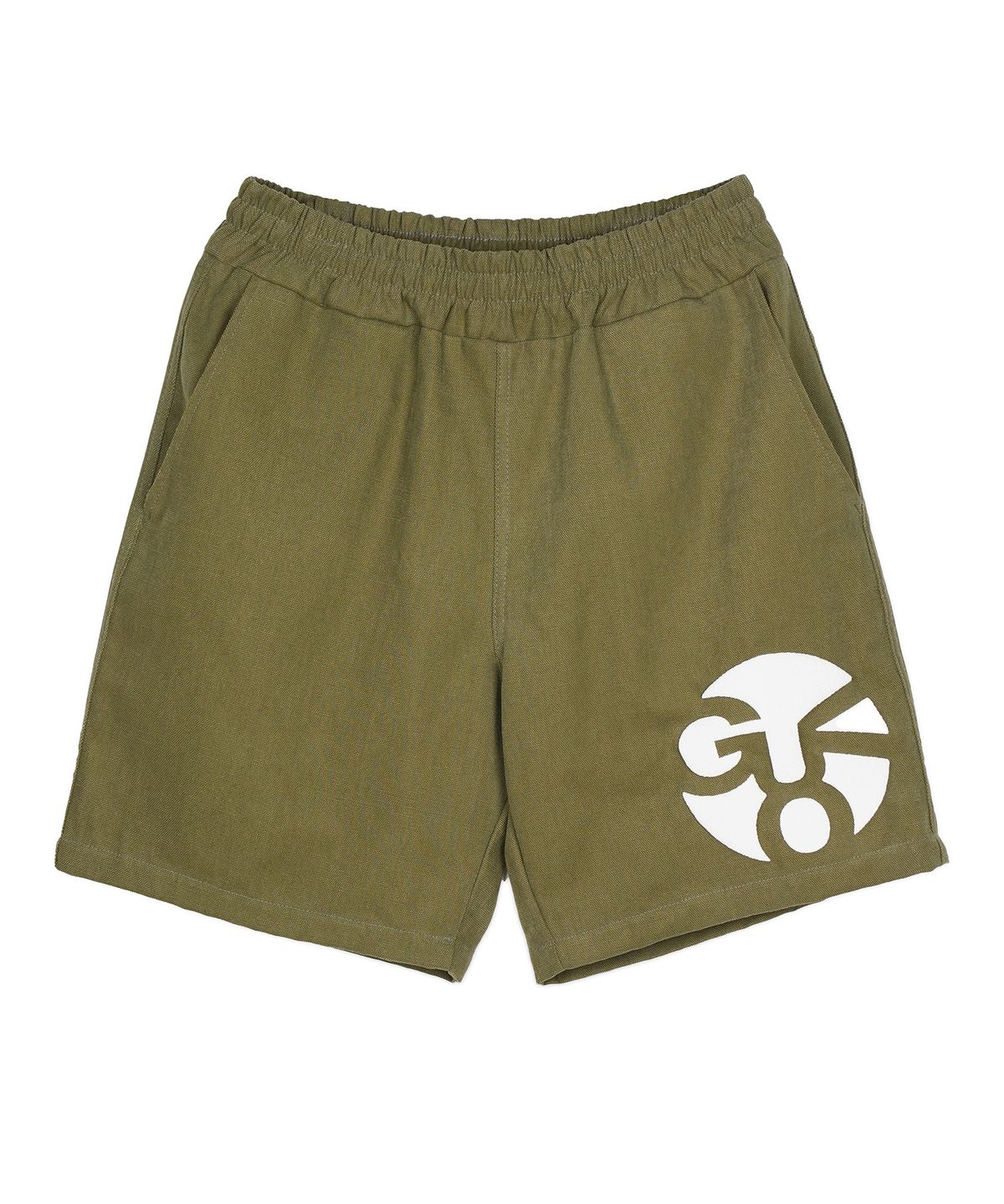 구보(GUVO) Market Shorts, Olive