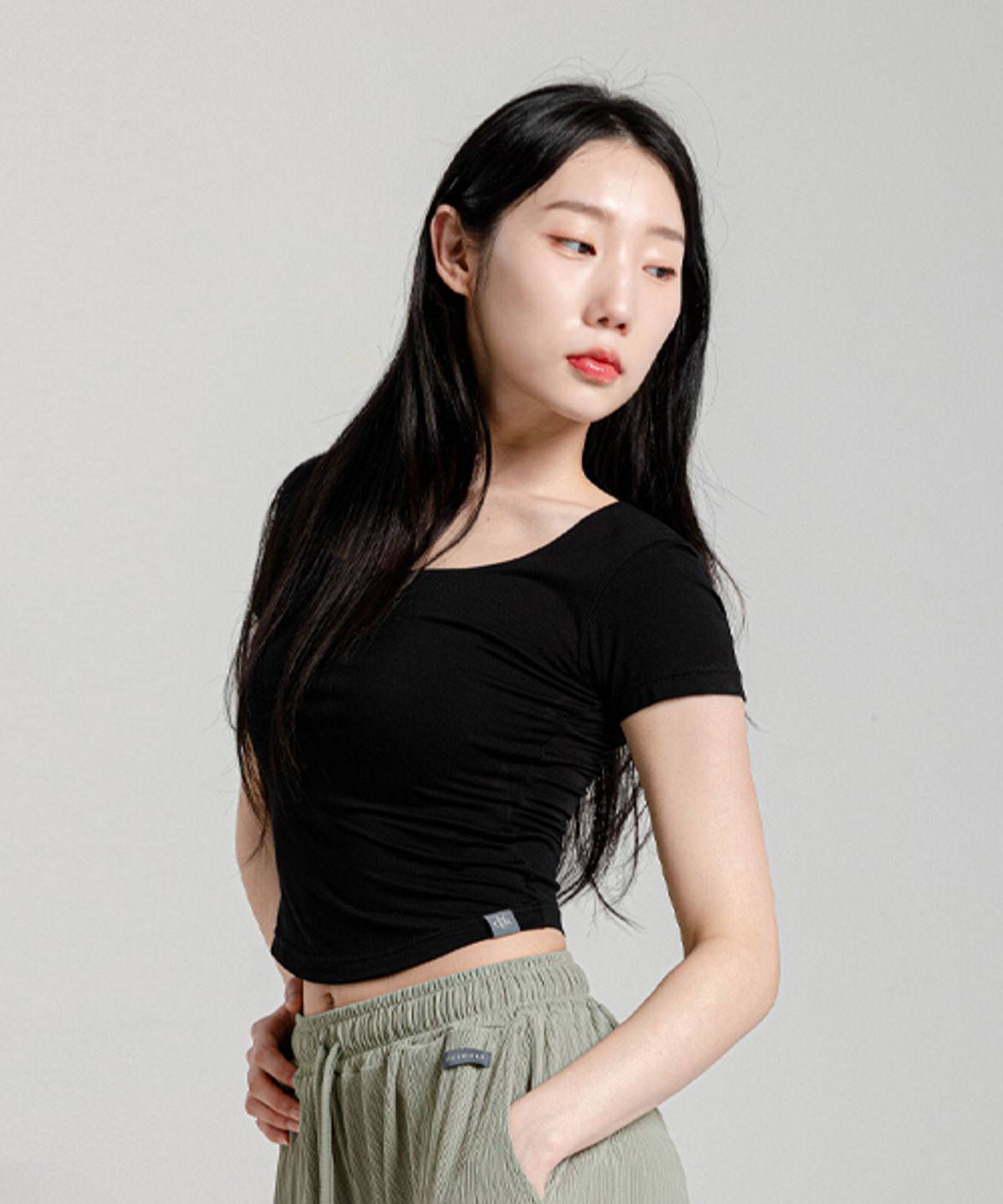 모어아웃(MOREOUT) 여성요가복 올인원 레이온 티셔츠 2TT4232