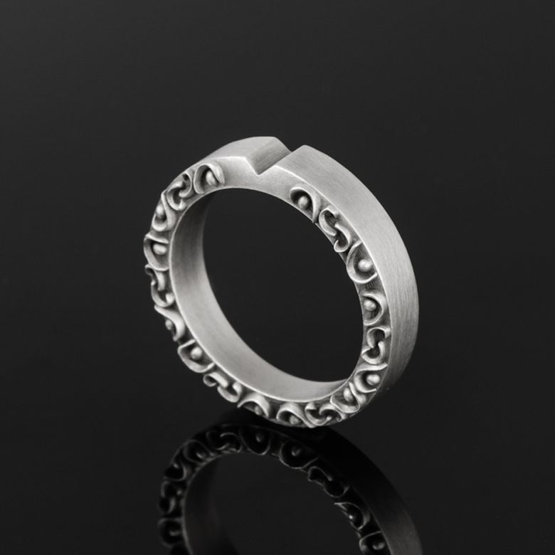 Attreve_foliage scrolls_R_0012 [handmade][Silver925]