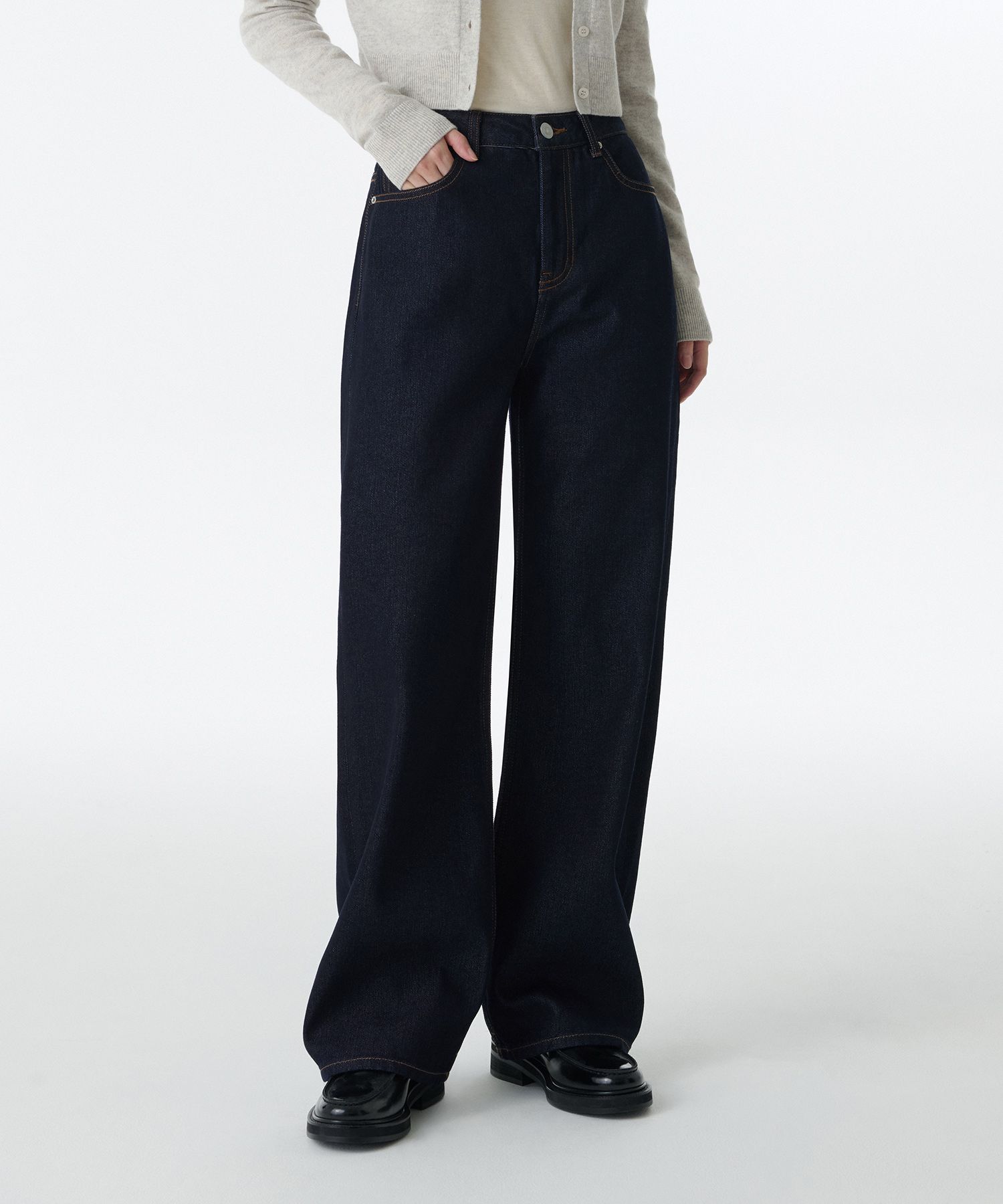 MUSINSA公式 | MUSINSA STANDARD WOMAN ウィメンズ裏起毛ワイドデニム
