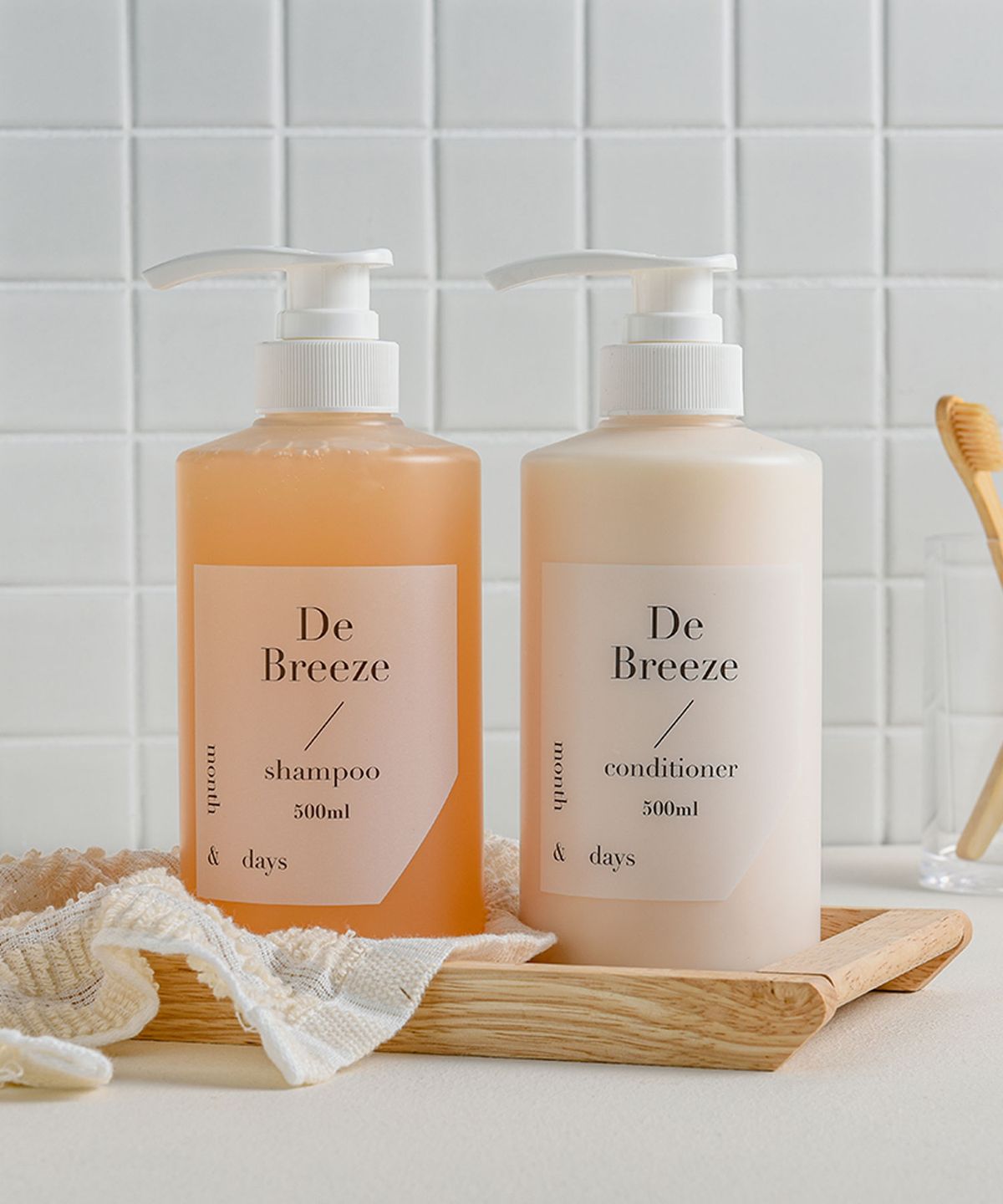 먼스앤데이즈(MONTHNDAYS) 디 브리즈 헤어 패키지(샴푸500ml+컨디셔너500ml)