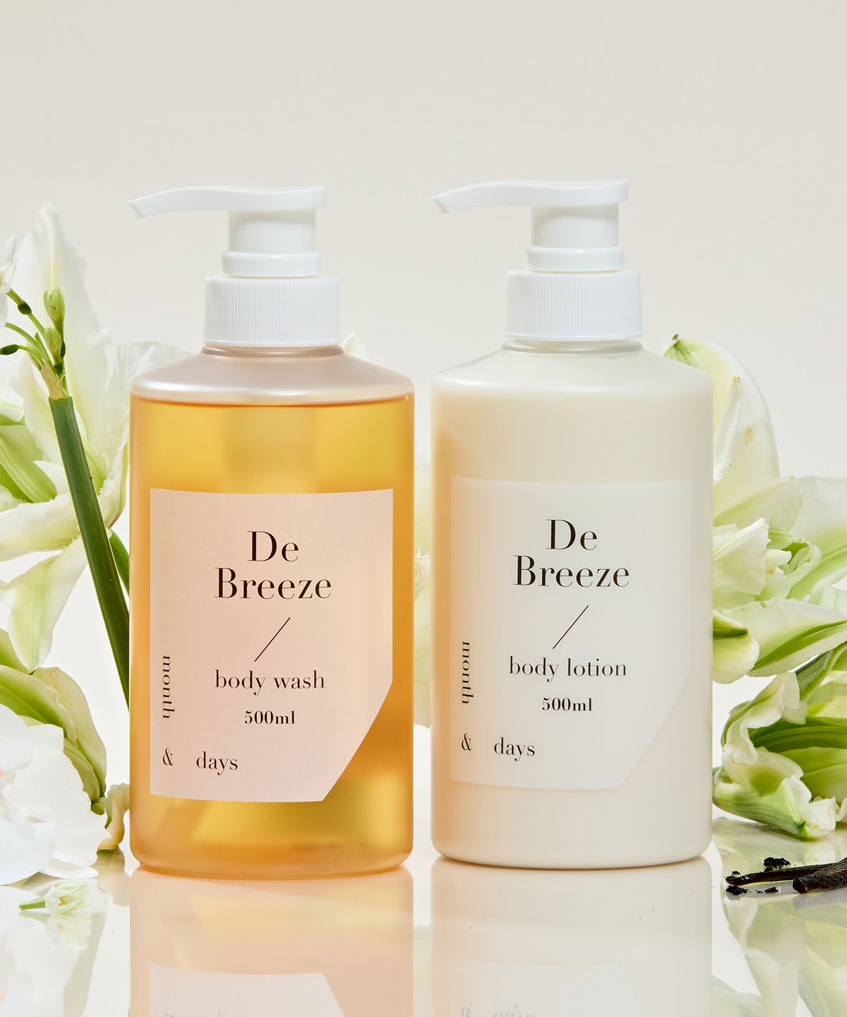 먼스앤데이즈(MONTHNDAYS) 디 브리즈 바디 패키지(바디워시500ml+바디로션500ml)