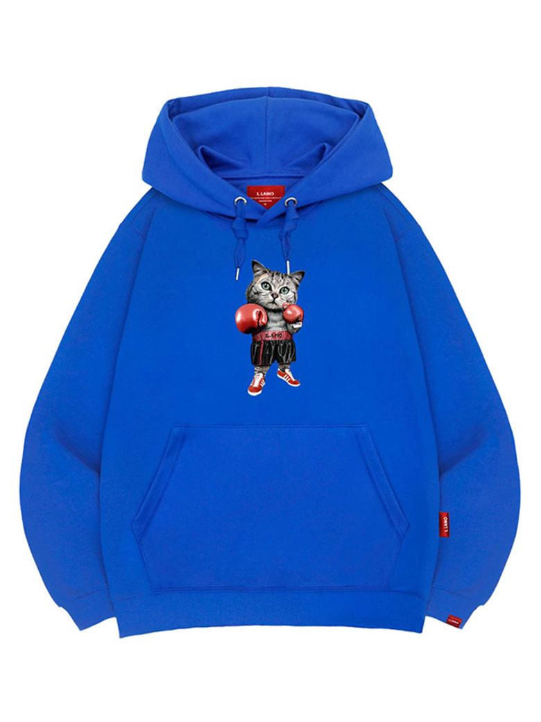복싱고양이 후드티 남녀공용 빅사이즈 M~4XL