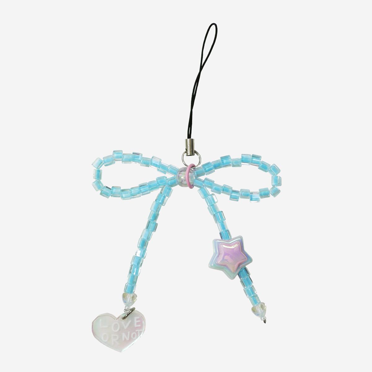 러브오낫(LOVE OR NOT) Aurora Sky Ribbon Beads Strap