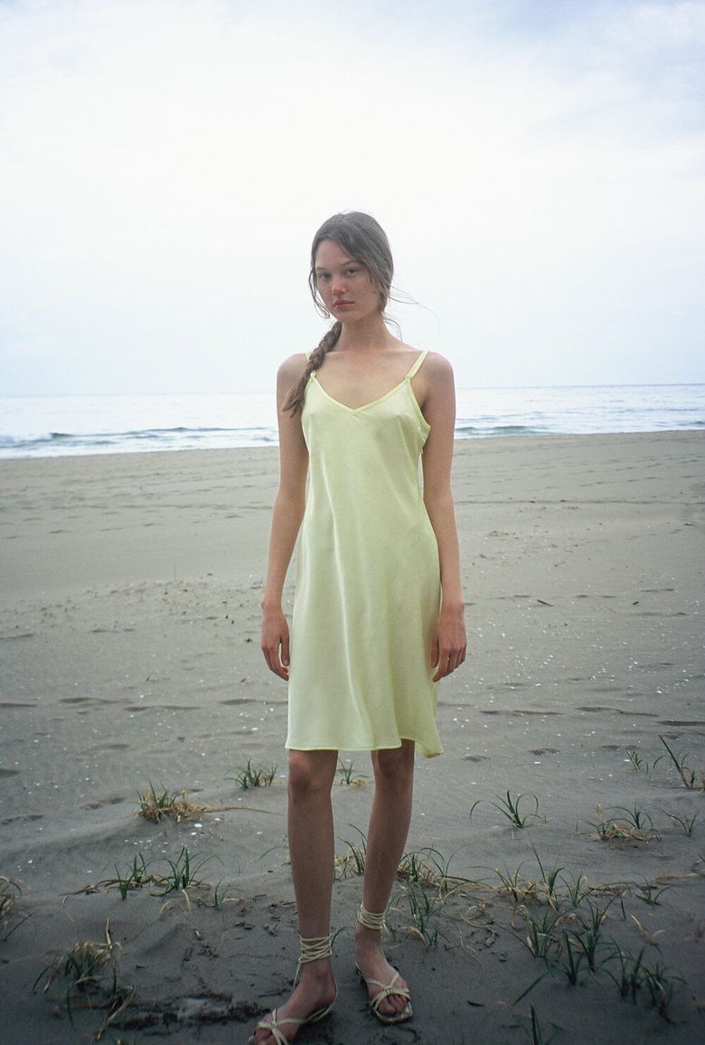 Sling dress_Lime