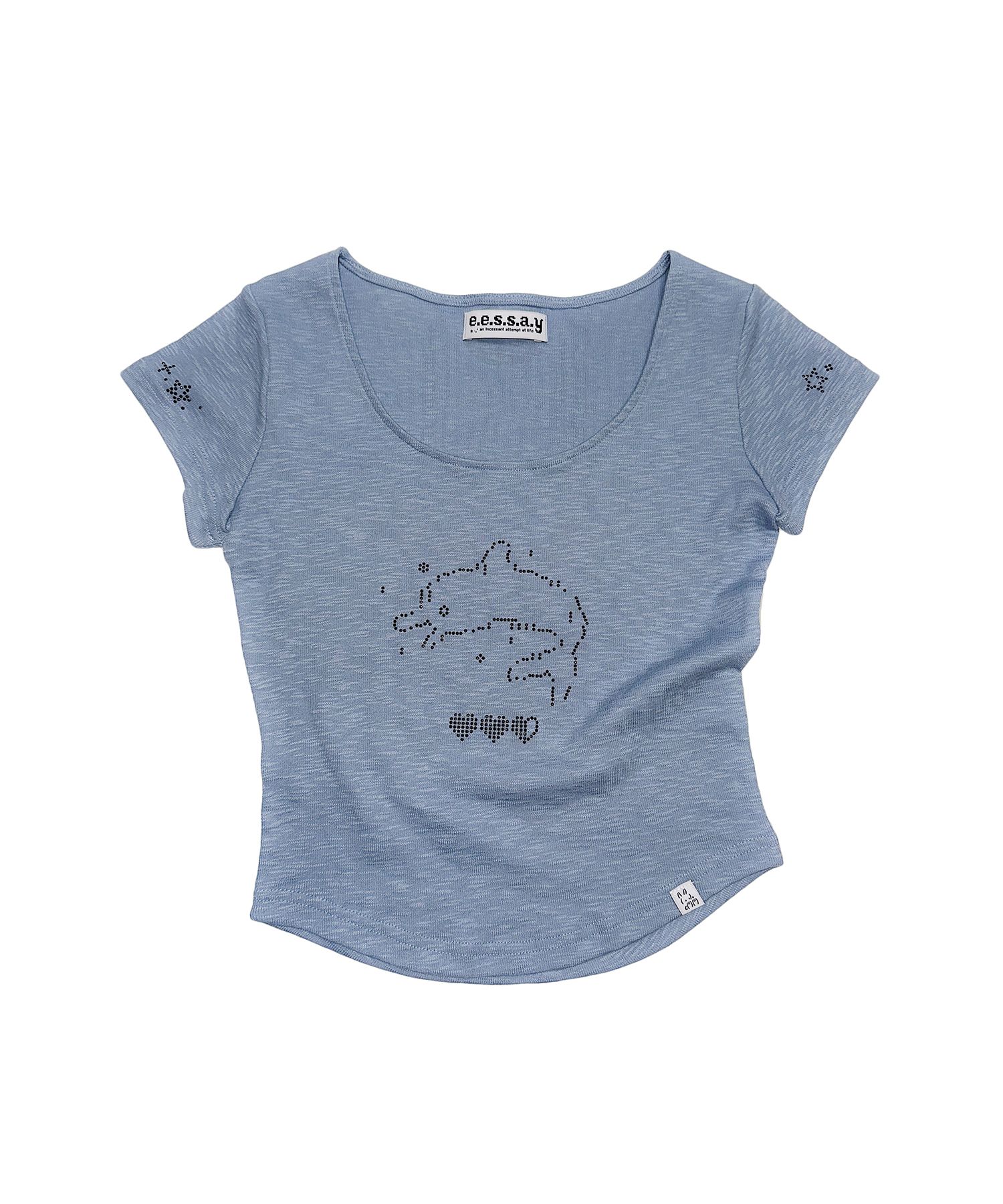 品良く着こなすため Dolphin EESSAY | MUSINSA公式 T-Shirt Blue Sky - トップス