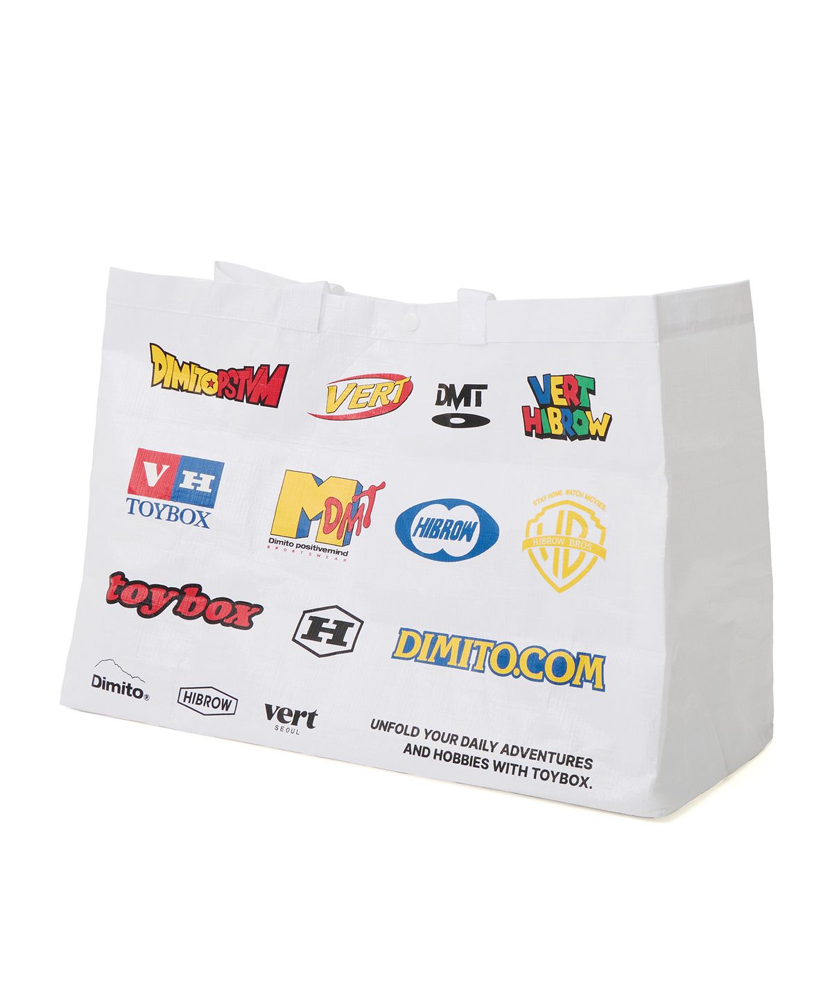 디미토(DIMITO) TOYBOX (DIMITO x HIBROW) SHOPPER BAG WHITE
