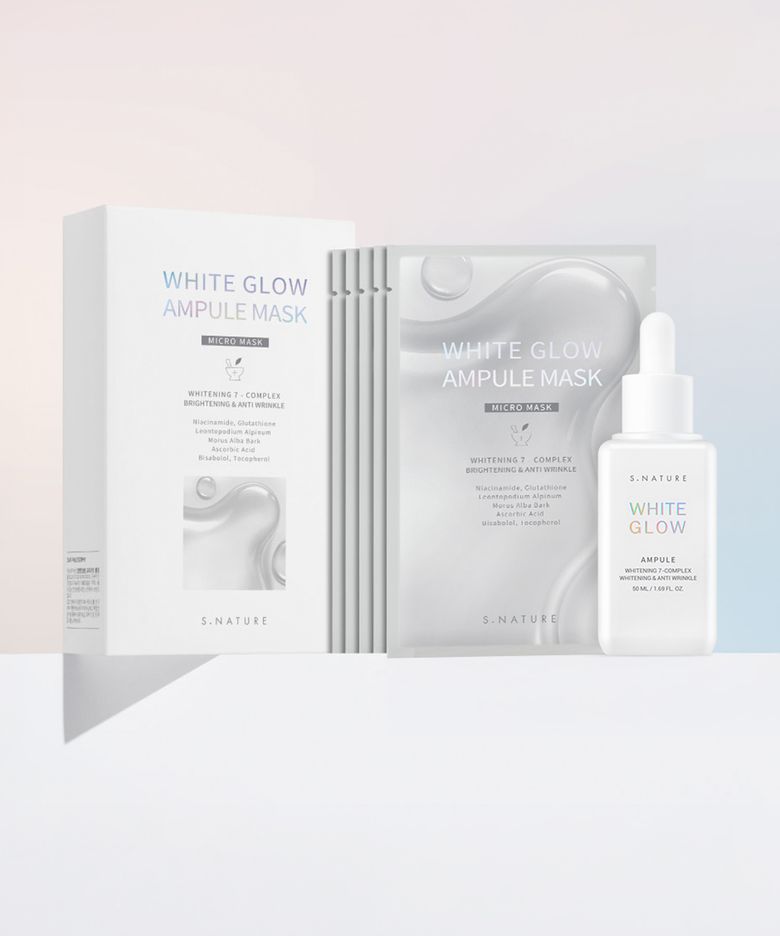 화이트 글로우 앰플 50ml +  화이트 글로우 앰플 마스크 5매