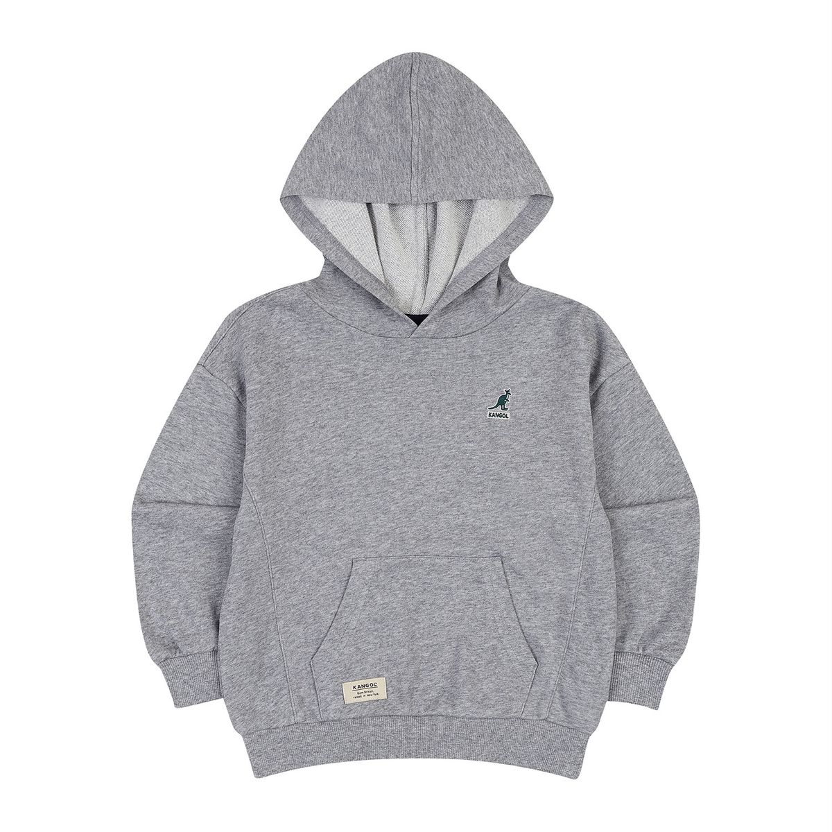 캉골키즈(KANGOL KIDS) 클럽 로고 후디 QC 0001 멜란지 그레이