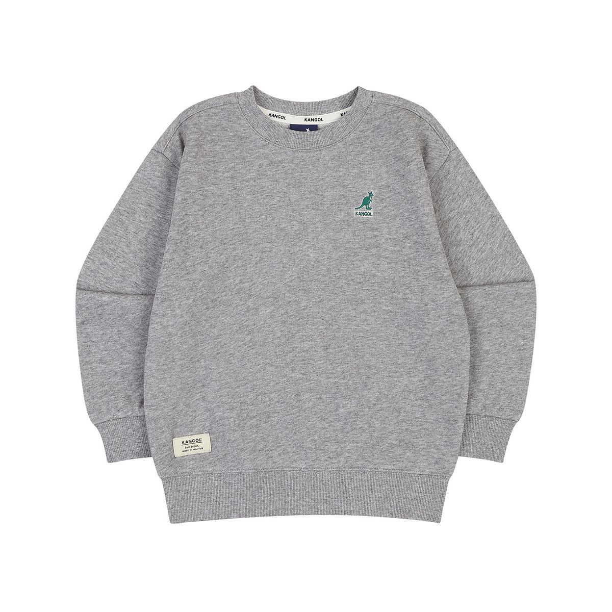 캉골키즈(KANGOL KIDS) 클럽 로고 스웻셔츠 QC 0002 멜란지 그레이