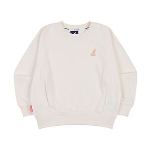 클럽 로고 크롭 스웻셔츠 QC 2001 오프 화이트