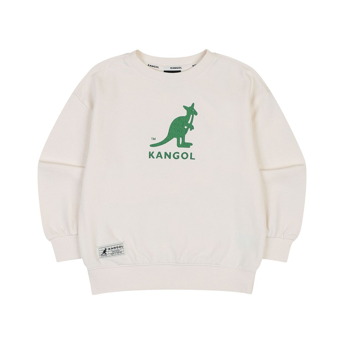 캉골키즈(KANGOL KIDS) 빅 로고 스웻셔츠 QC 0003 오프 화이트