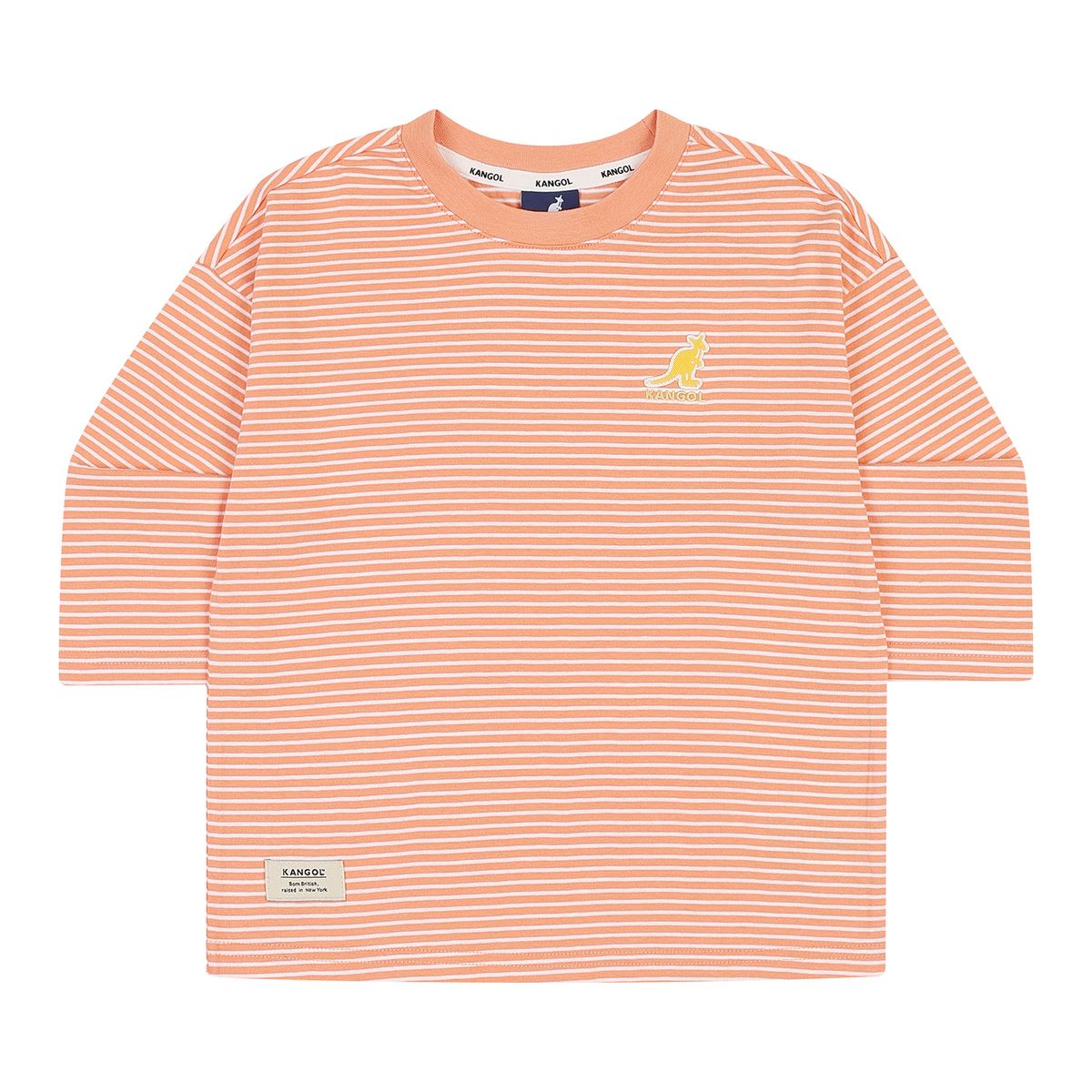캉골키즈(KANGOL KIDS) 3/4 슬리브 스트라이프 티셔츠 QC 0701 오렌지