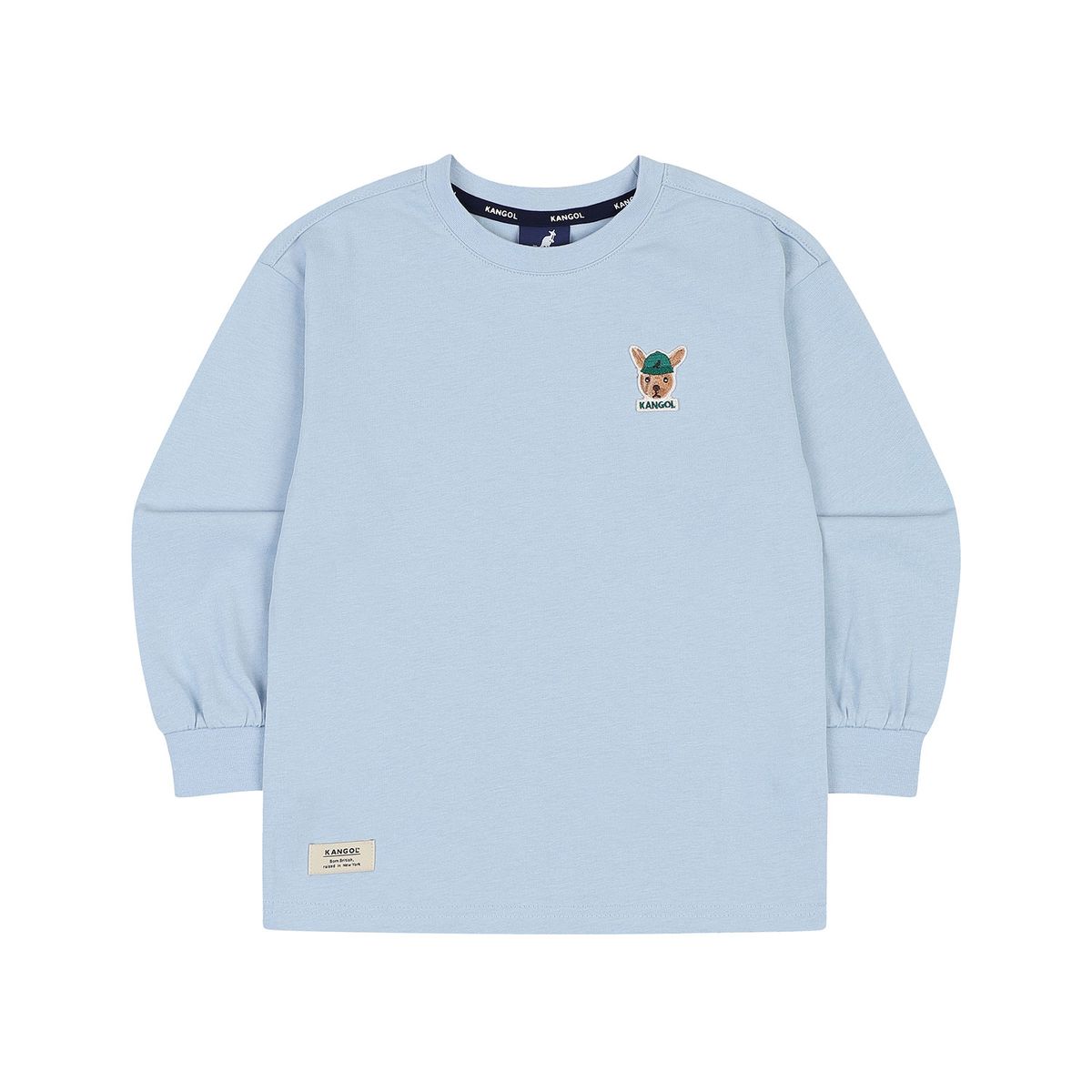 캉골키즈(KANGOL KIDS) 뉴 심볼 패치 티셔츠 QC 0006 라이트 블루