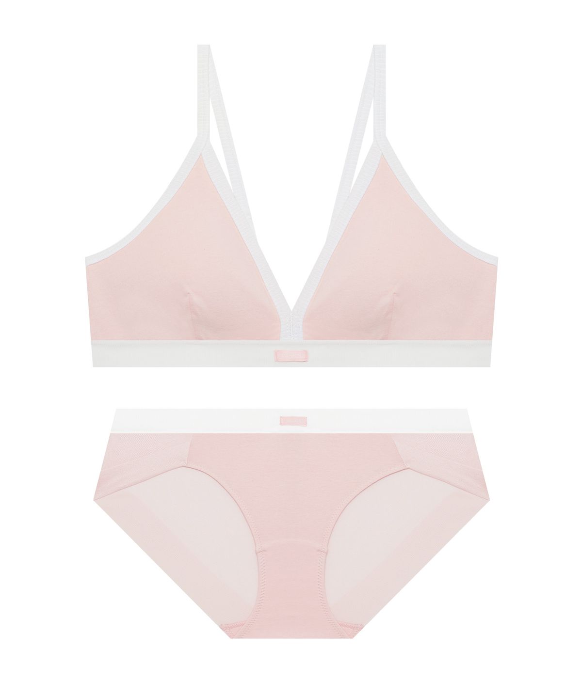 코데즈컴바인 이너웨어(CODES COMBINE INNERWEAR) 비쥬 브라렛 팬티세트_베이비핑크