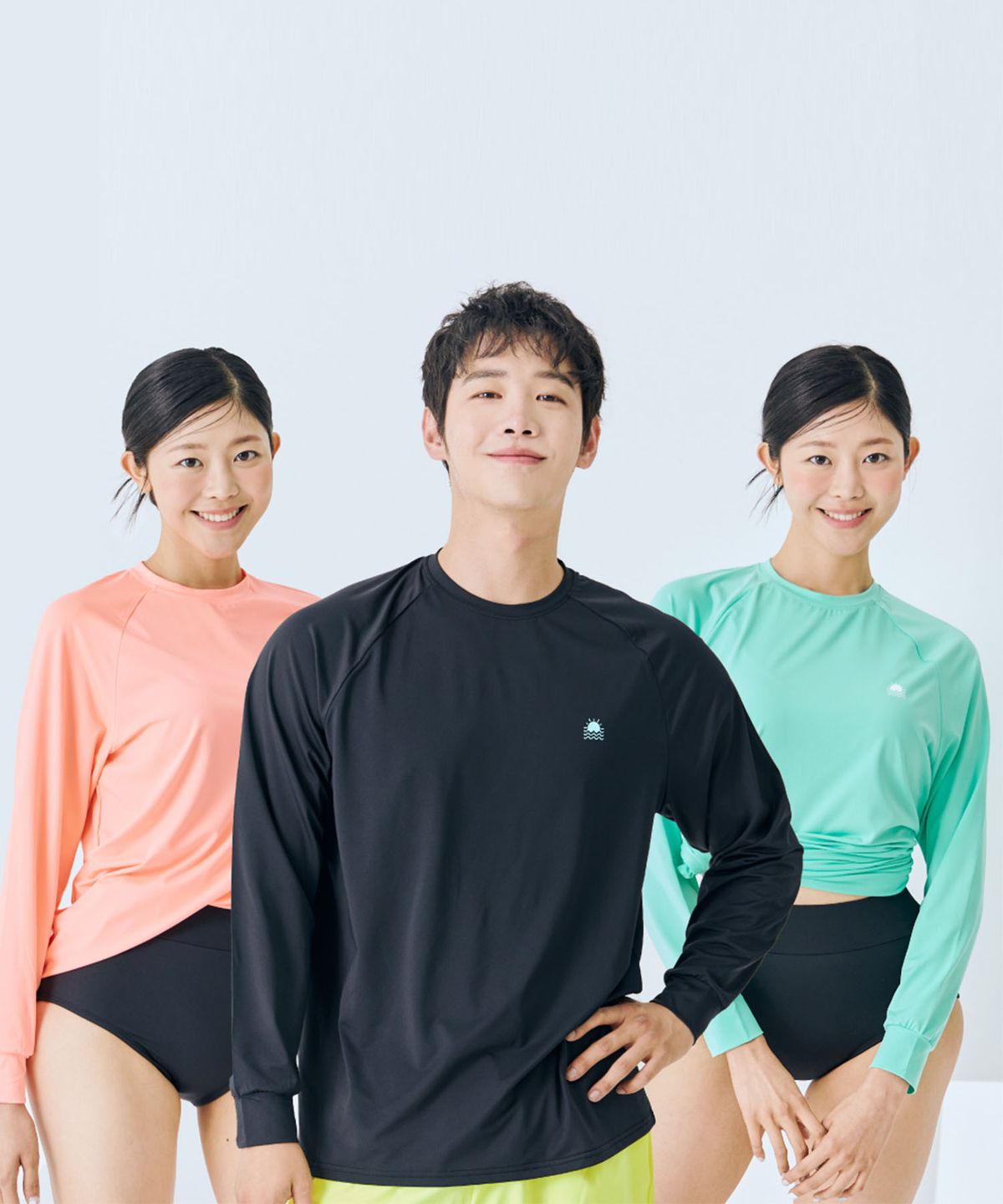 스윔어바웃(SWIMABOUT) 베이직 긴팔 루즈핏 오버핏 상의 래쉬가드 빅사이즈
