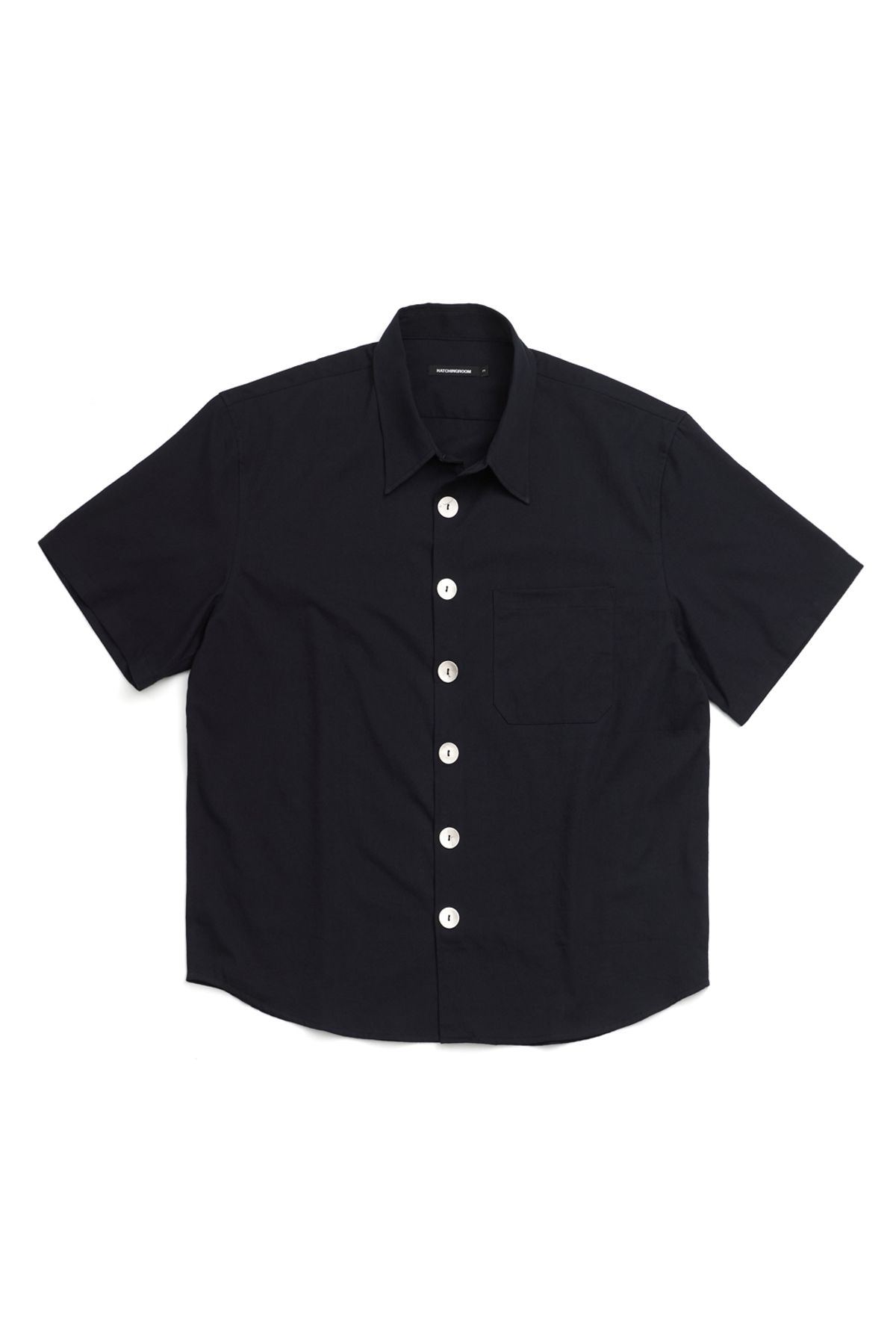 해칭룸(HATCHINGROOM) Arrow Shirt Big Button Dark Navy