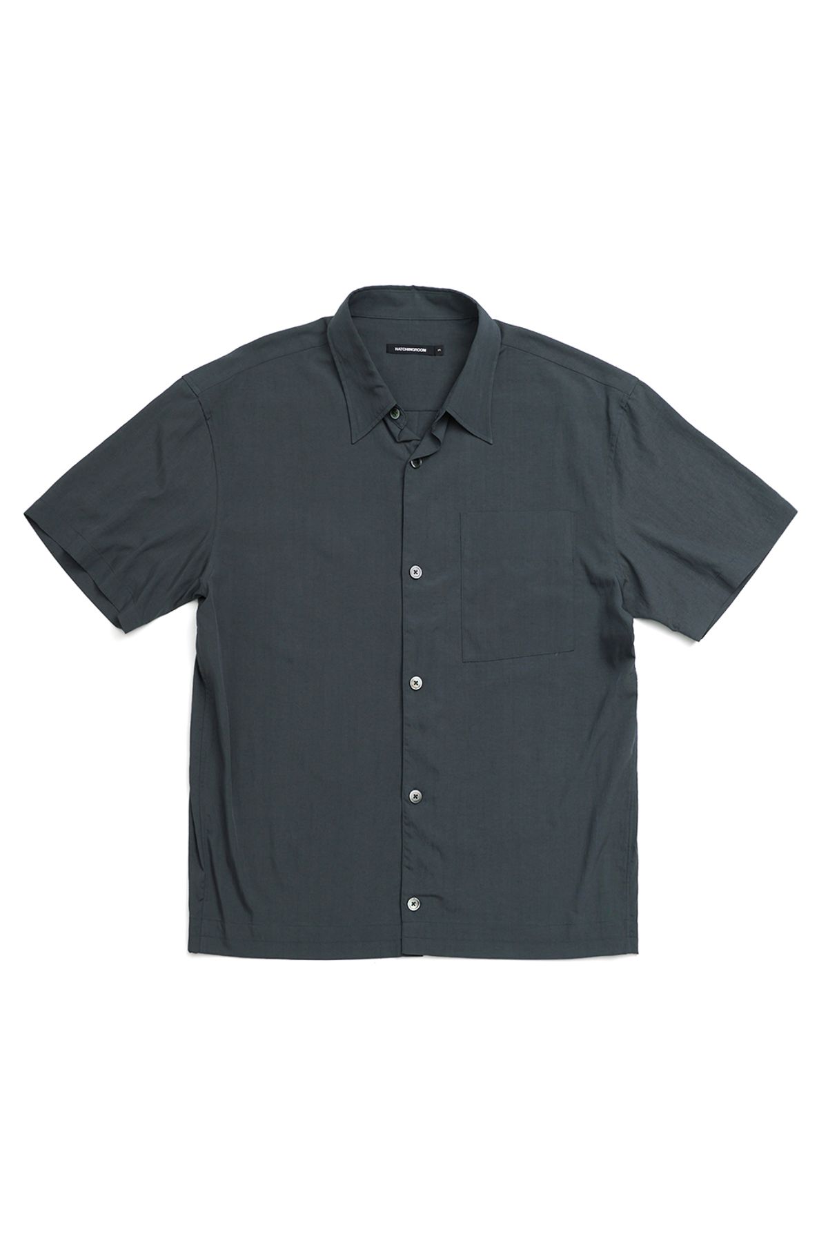 해칭룸(HATCHINGROOM) Crop Shirt 1/2 Green Charcoal