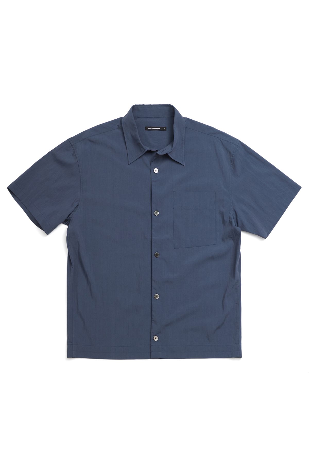 해칭룸(HATCHINGROOM) Crop Shirt 1/2 Slate Blue