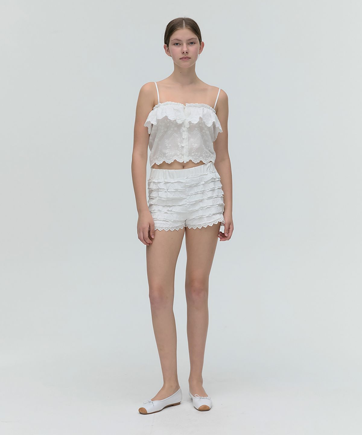 소프트서울(SOFT SEOUL) 캉캉 프릴 쇼츠 [화이트]